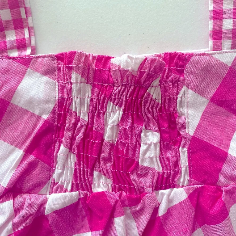 Baby Girl  Q Pink Checkered Tunic Dress Size 24M
